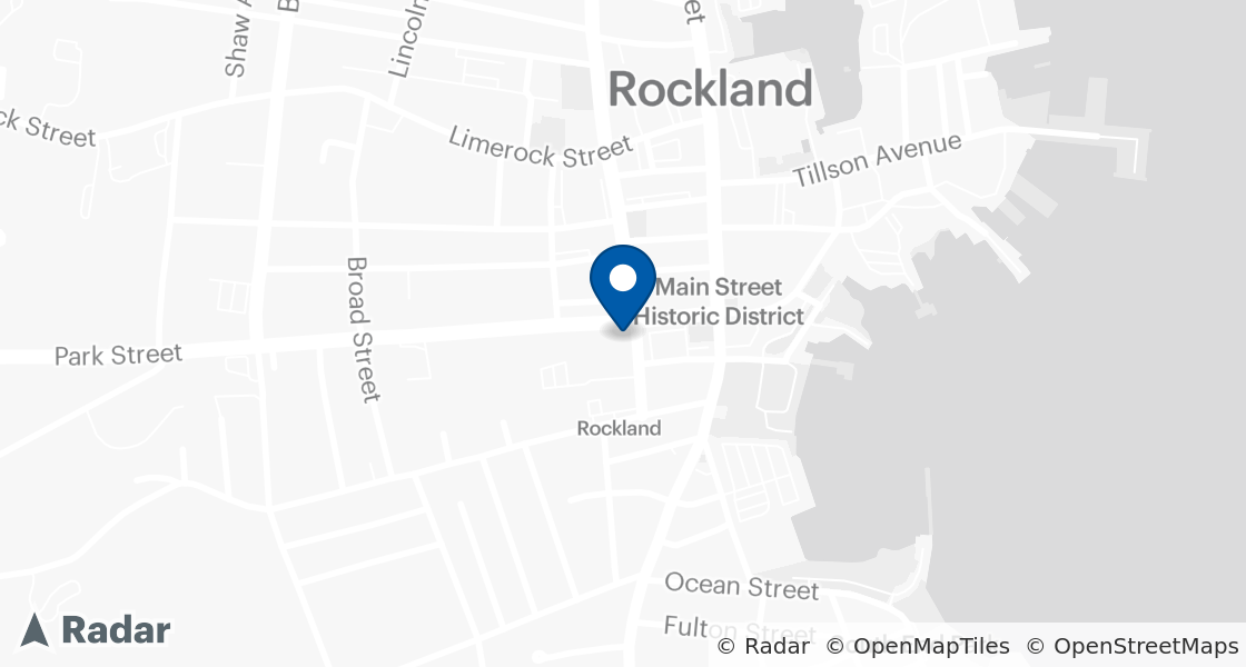 Map of Dairy Queen Location:: 34 Park St, Rockland, ME, 04841-2862